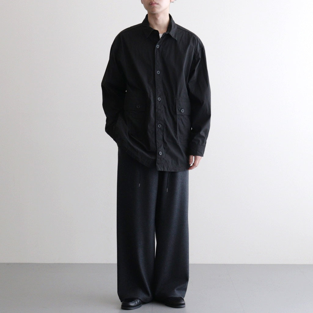 綿ウェザー 製品洗シャツジャケット #BLACK [HP-B024-051] - ciacura