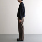 LIGHT WOOL MAX GABARDINE SLACKS #TOP BROWN [A24AP02MG]