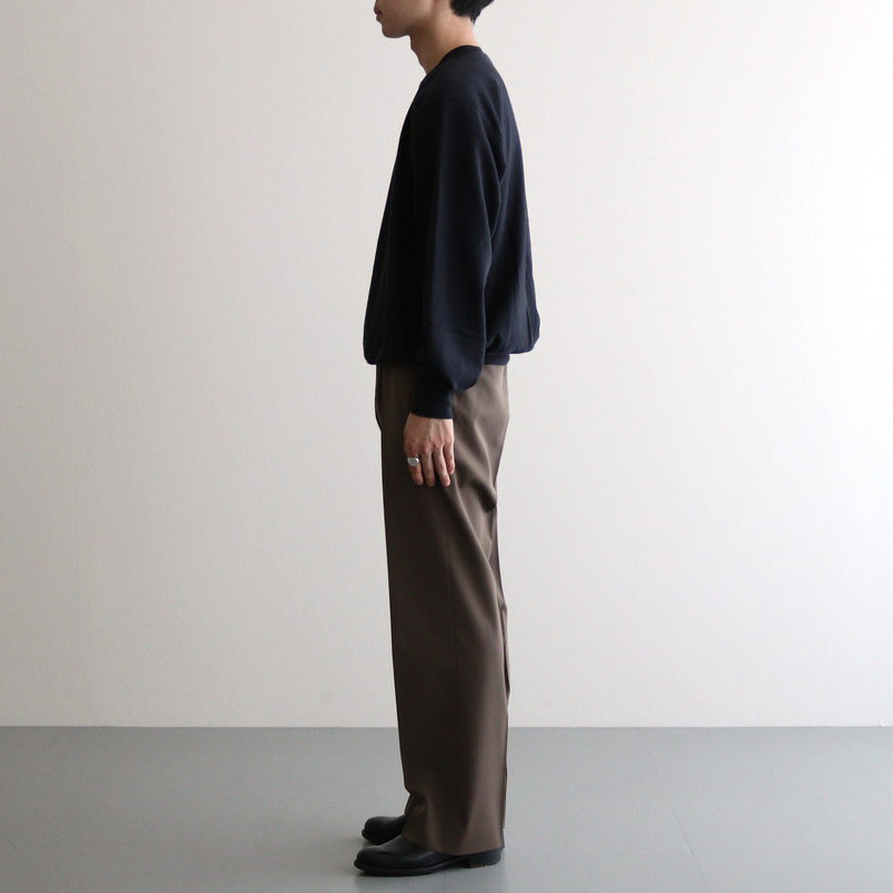 LIGHT WOOL MAX GABARDINE SLACKS #TOP BROWN [A24AP02MG]