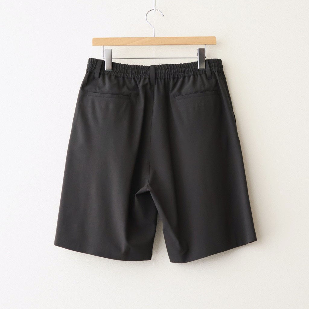 Wool Washer Tropical 2Pleated Easy Shorts #CARBON [YK26SS01174P