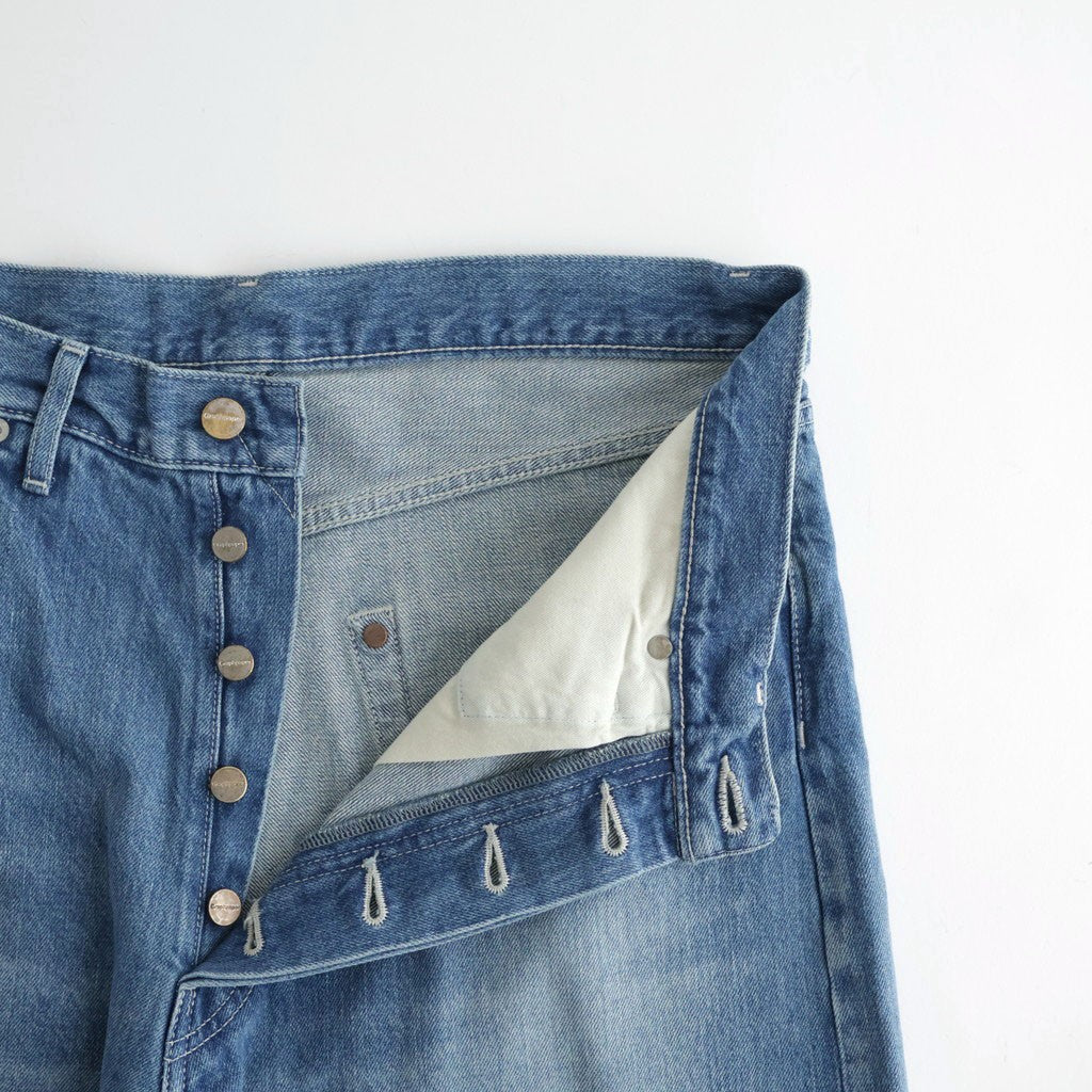 Selvage Denim Five Pocket Wide Straight Pants #INDIGO LIGHT FADE [GU263-40059LB]