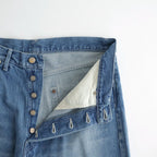 Selvage Denim Five Pocket Wide Straight Pants #INDIGO LIGHT FADE [GU263-40059LB]