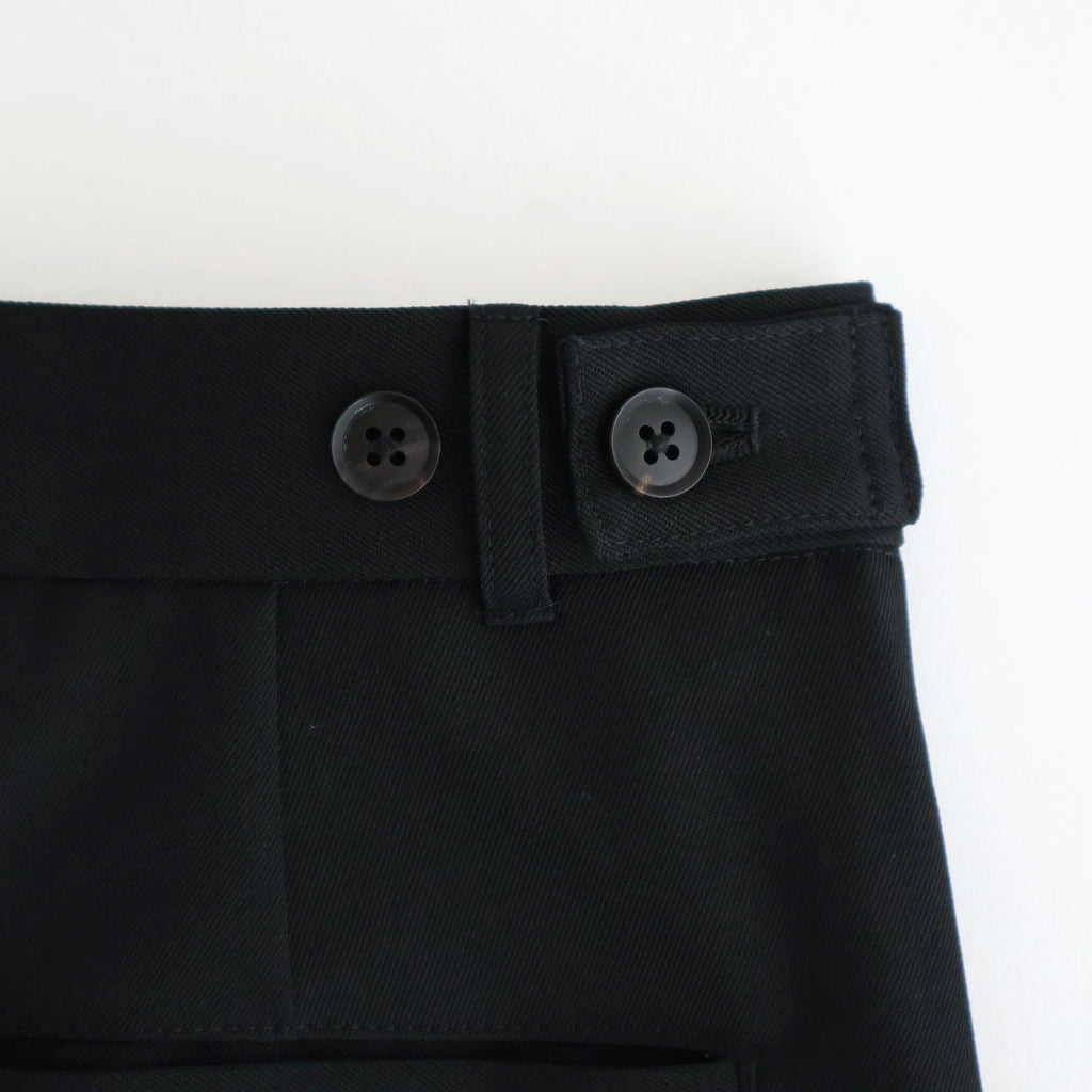 3pleated Wide-leg Trousers #BLACK [YK25FW01051P]