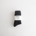 ORGANIC DAILY 3 PACK RIBBED CREW SOCKS #BLACK [R1427-AW25]