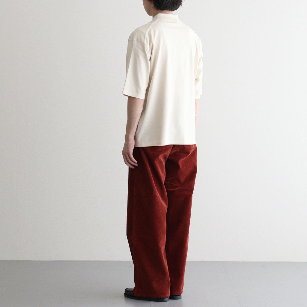 HIGH GAUGE TUSSAH SILK KNIT SKIPPER POLO #IVORY [A26SP02SJ]