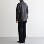 WOOL/ALPACA KNIT LOOSE TURTLE NECK PO #CHARCOAL [ST.1295]