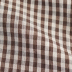 AIRY LIGHT COTTON CHECK BIG SHIRT #BROWN GINGHAM CHECK [A25SS01GC]