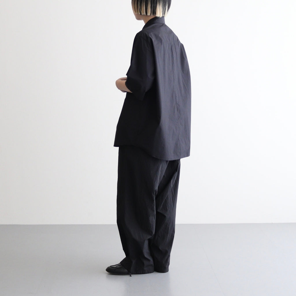 FHFSSH - コットン・ ポリコア タイプライター 半袖シャツ #95 Black [SN_FR0405SH]