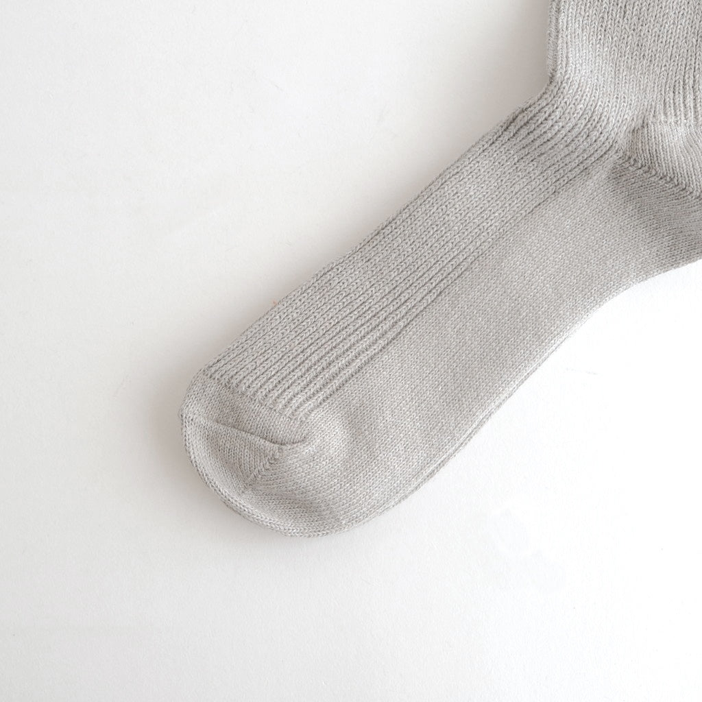 WASHI/RECYCLED COTTON RIB CREW SOCKS #GRAY [R1535-AW25]