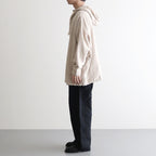 リネンボーダーBigパーカー #BEIGE [D124-C311]