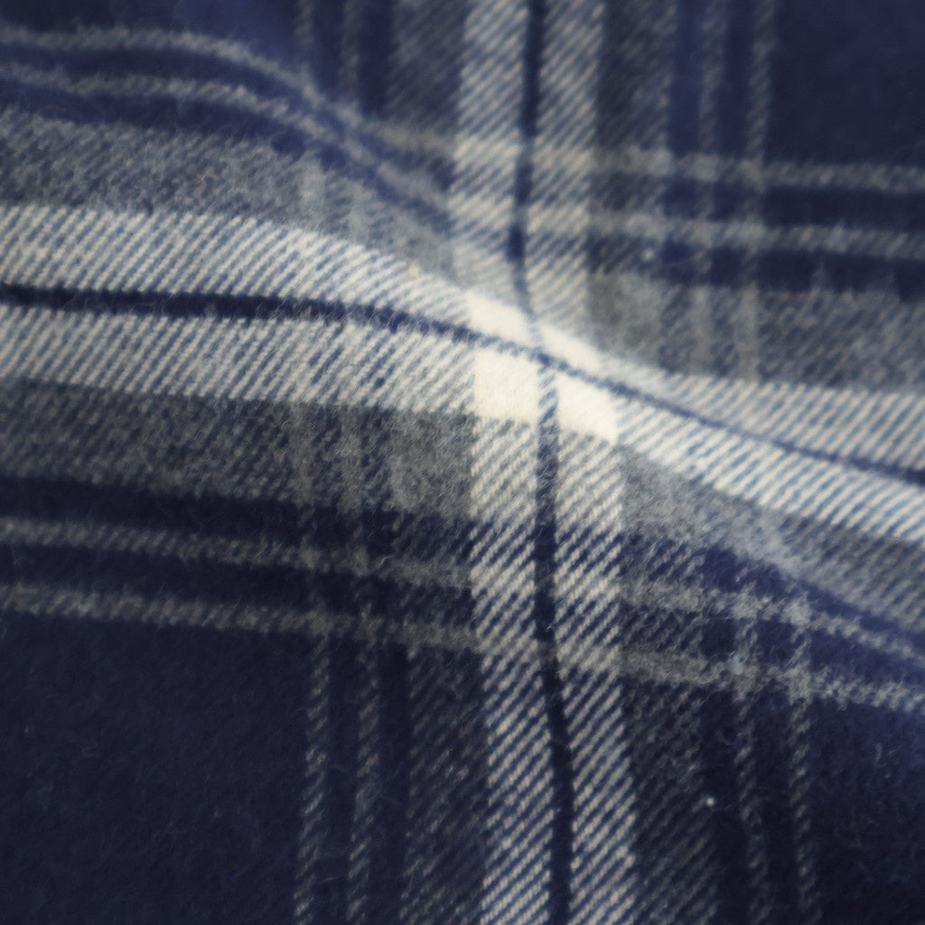 綿フランネルチェックシャツ #NAVY [HP-B021-051]