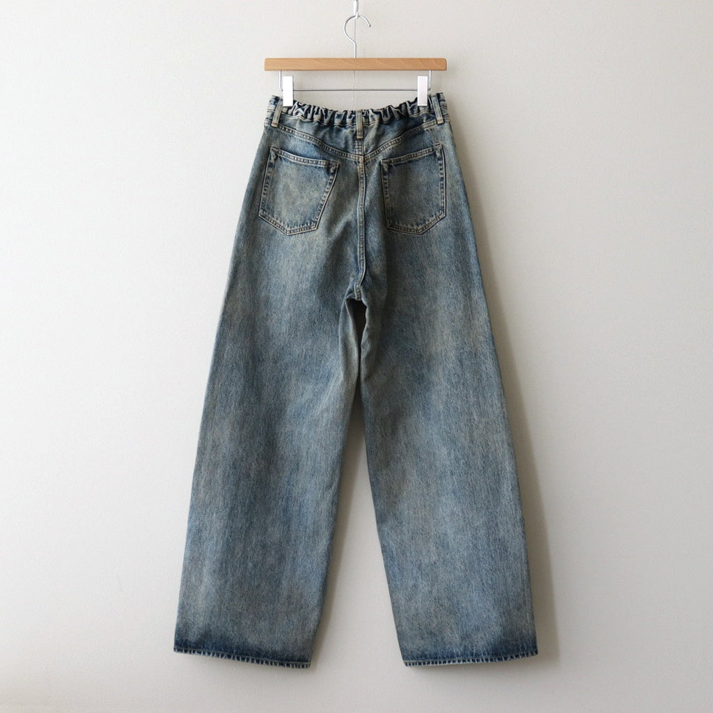 TWIST SEAM BAGGY VINTAGE DENIM JEANS #INDIGO [ST.1074]