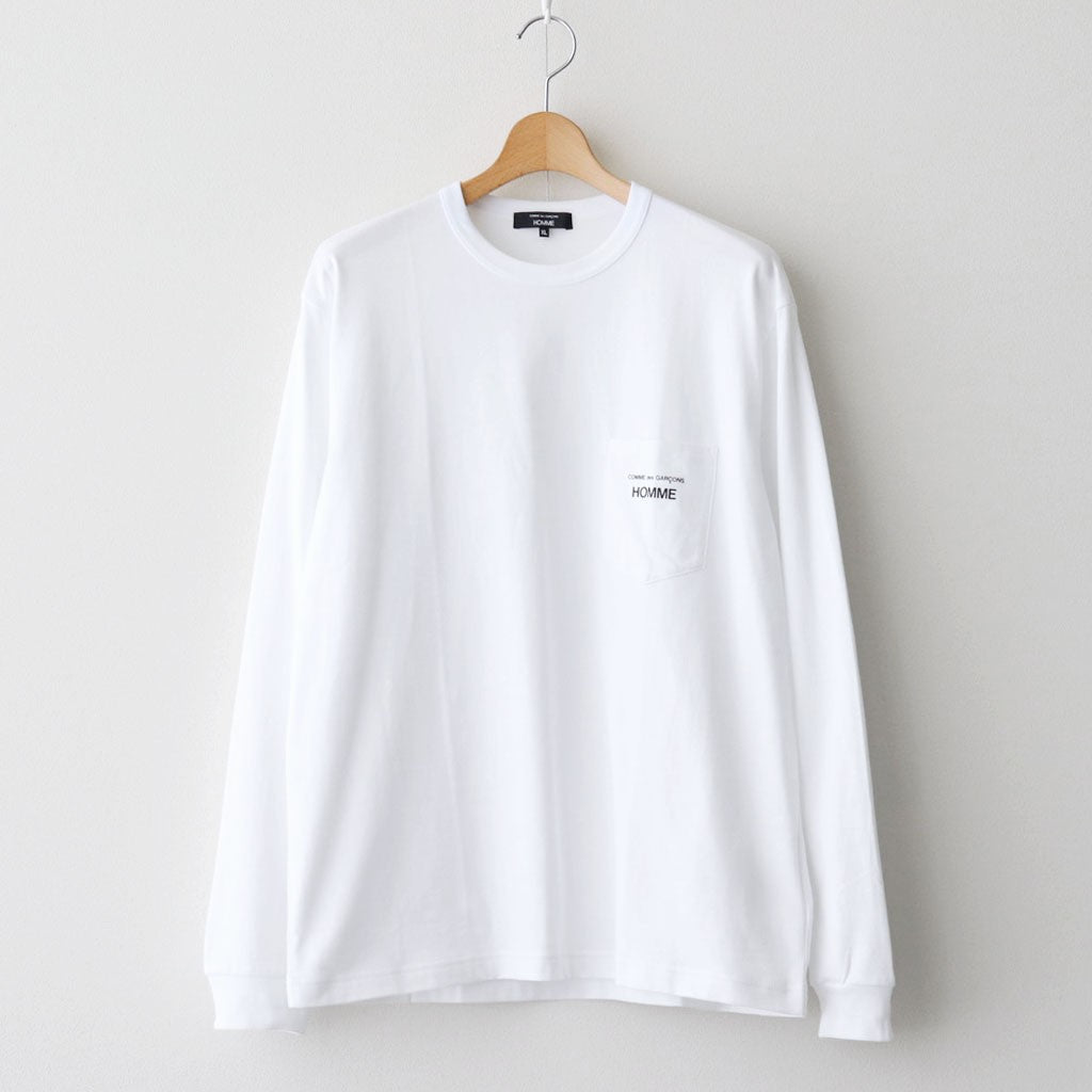 綿天竺 製品プリント長袖Tシャツ #WHITE [HP-T102-051]