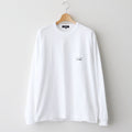 綿天竺 製品プリント長袖Tシャツ #WHITE [HP-T102-051]