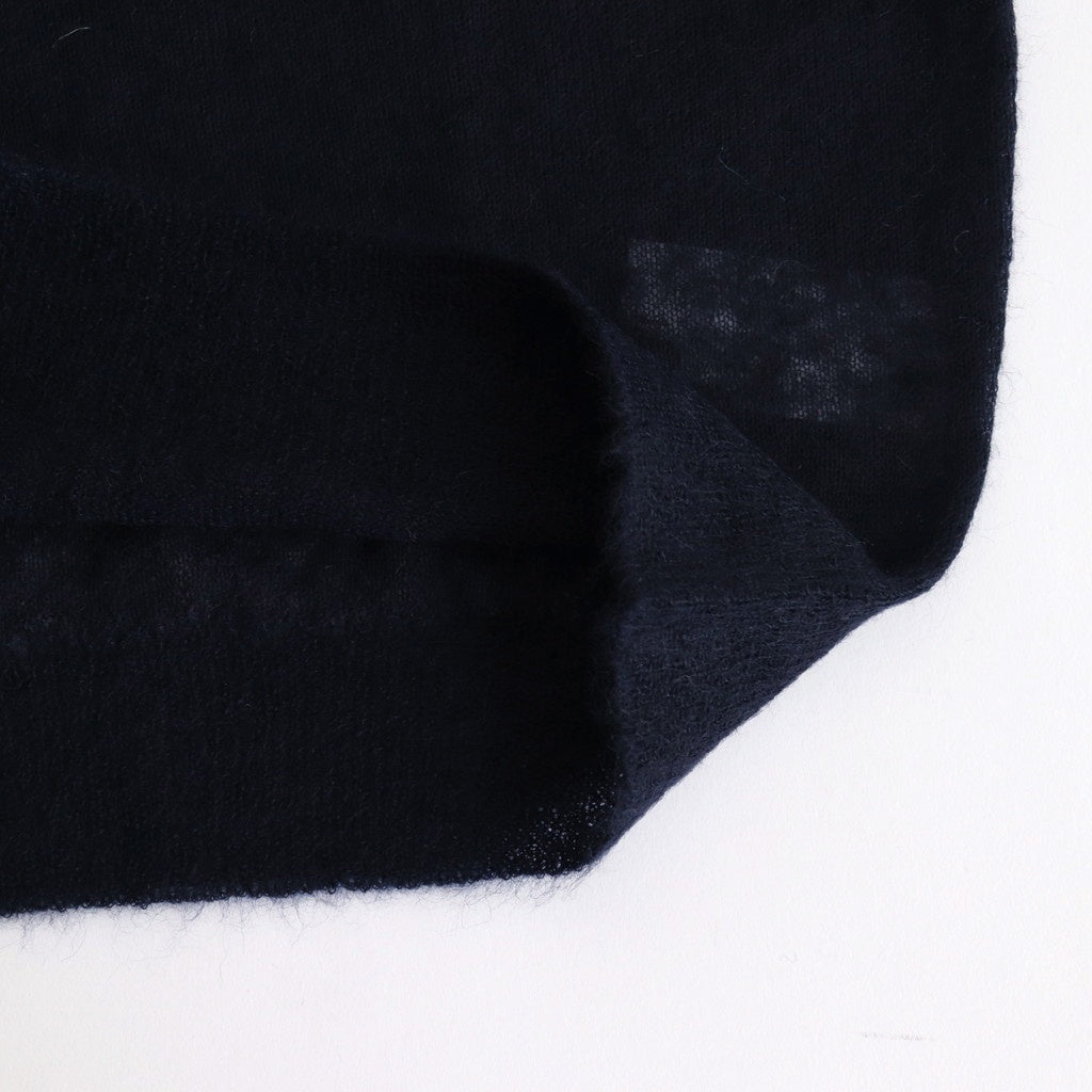 KID MOHAIR SHEER KNIT POLO #NAVY [A25SP05FG]