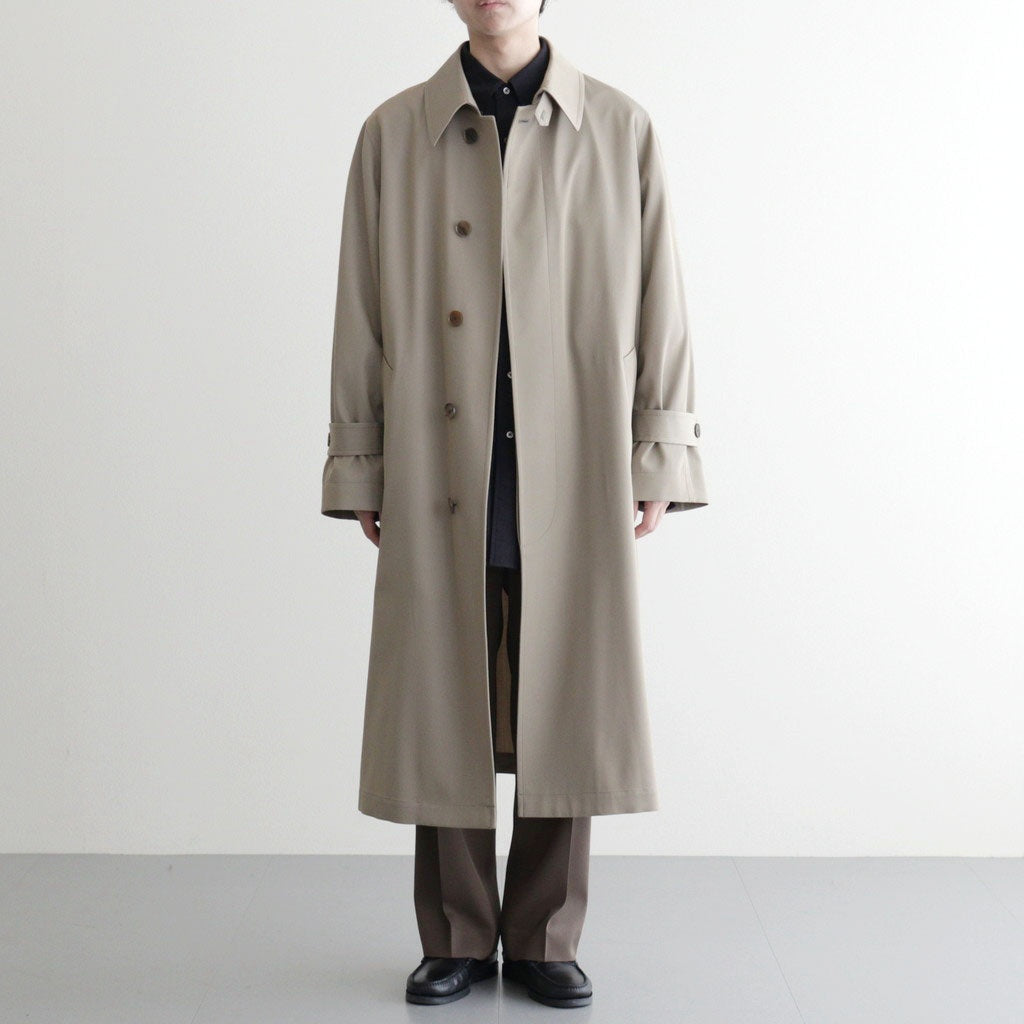 LIGHT WOOL MAX GABARDINE COAT #KHAKI BEIGE CHAMBRAY [A26SC01MG