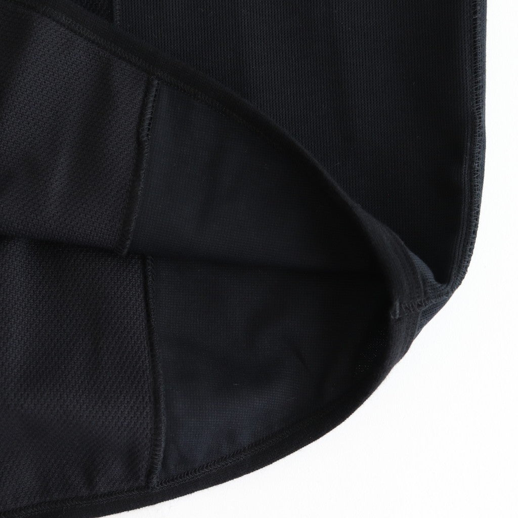 綿フライス×エステルウールラッセル×綿ダブルフェイスカットソー #BLACK [HP-T006-051]