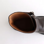 LEATHER WORK BOOTS #DARK BROWN [A25AS01QD]