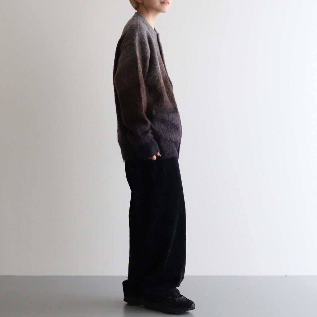 GRADATION MOHAIR KNIT CARDIGAN #BROWN CREAM GRADATION [ST.1002]