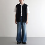 Links Zip Up Vest #Black [2501-017]