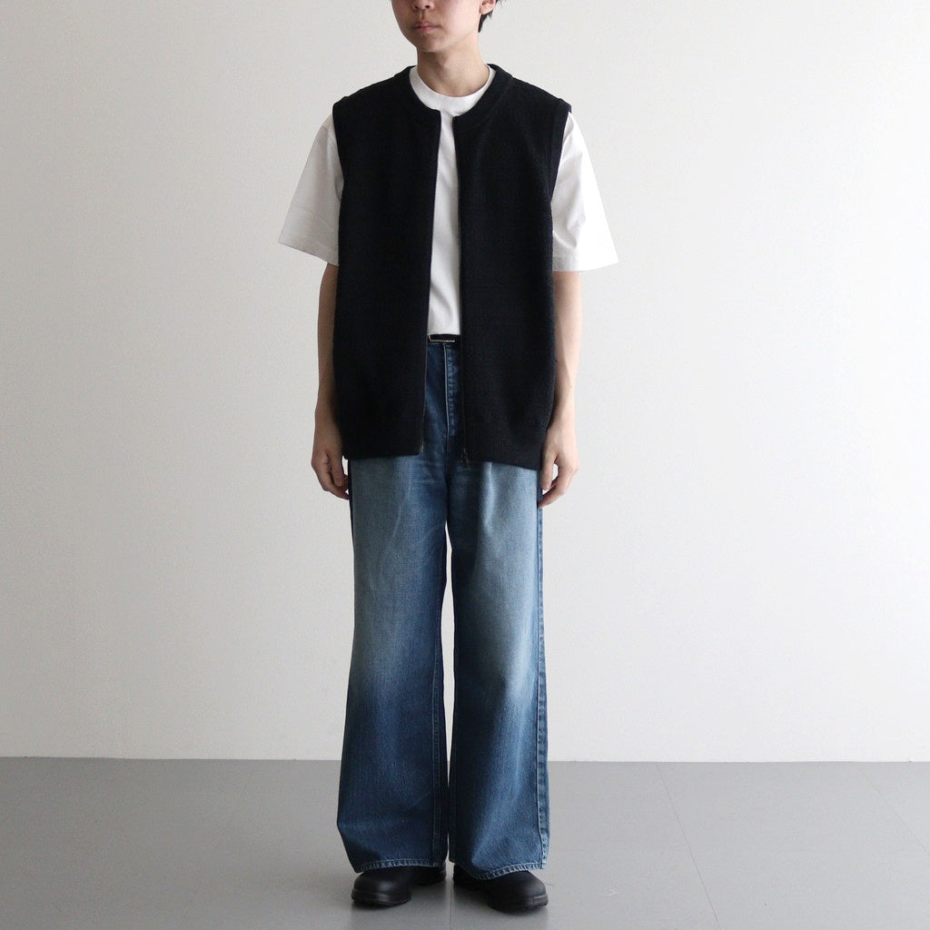 Links Zip Up Vest #Black [2501-017]