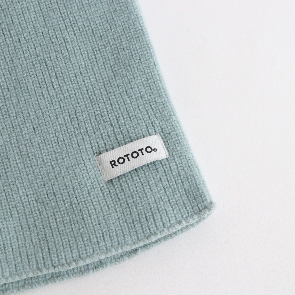 MERINO LAMBS WOOL SOCKSTOLE #L.BLUE [R5128-AW25]