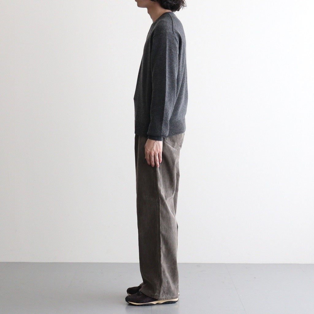 LIGHT CASHMERE KNIT V-NECK P/O #CHARCOAL [A26AV03CJ]