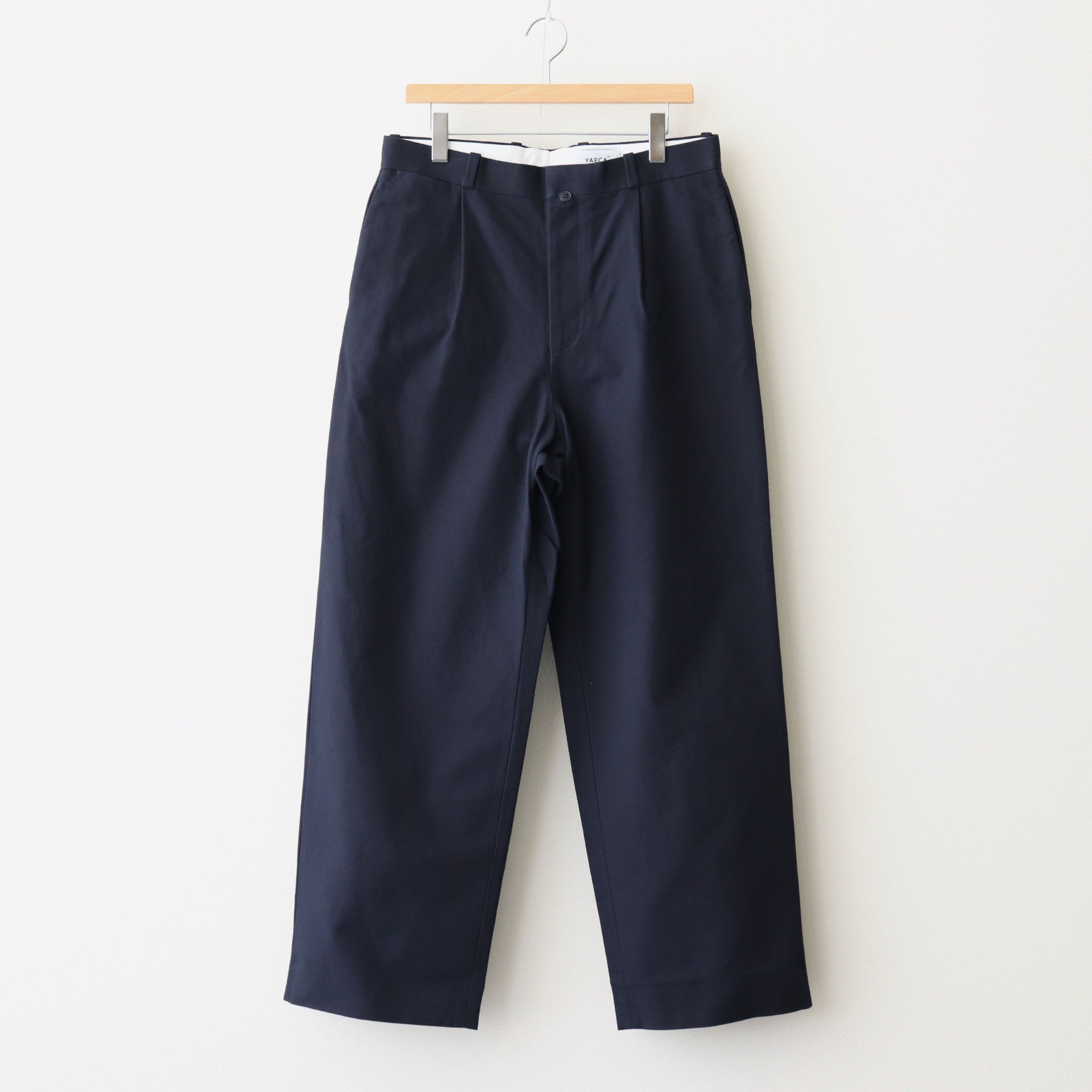 chino tuck straight #navy [15635]