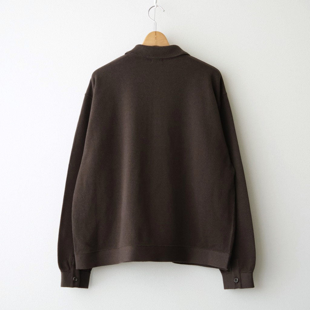 Co/Wo Moss Stitch Zip Blouson #BROWN [2603-003]