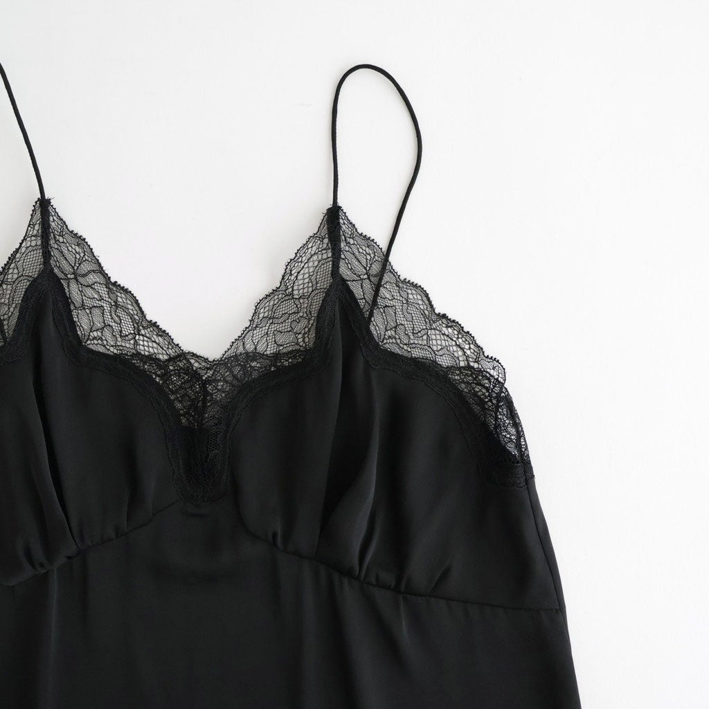 Satin Lace Dress #BLK [12610317]