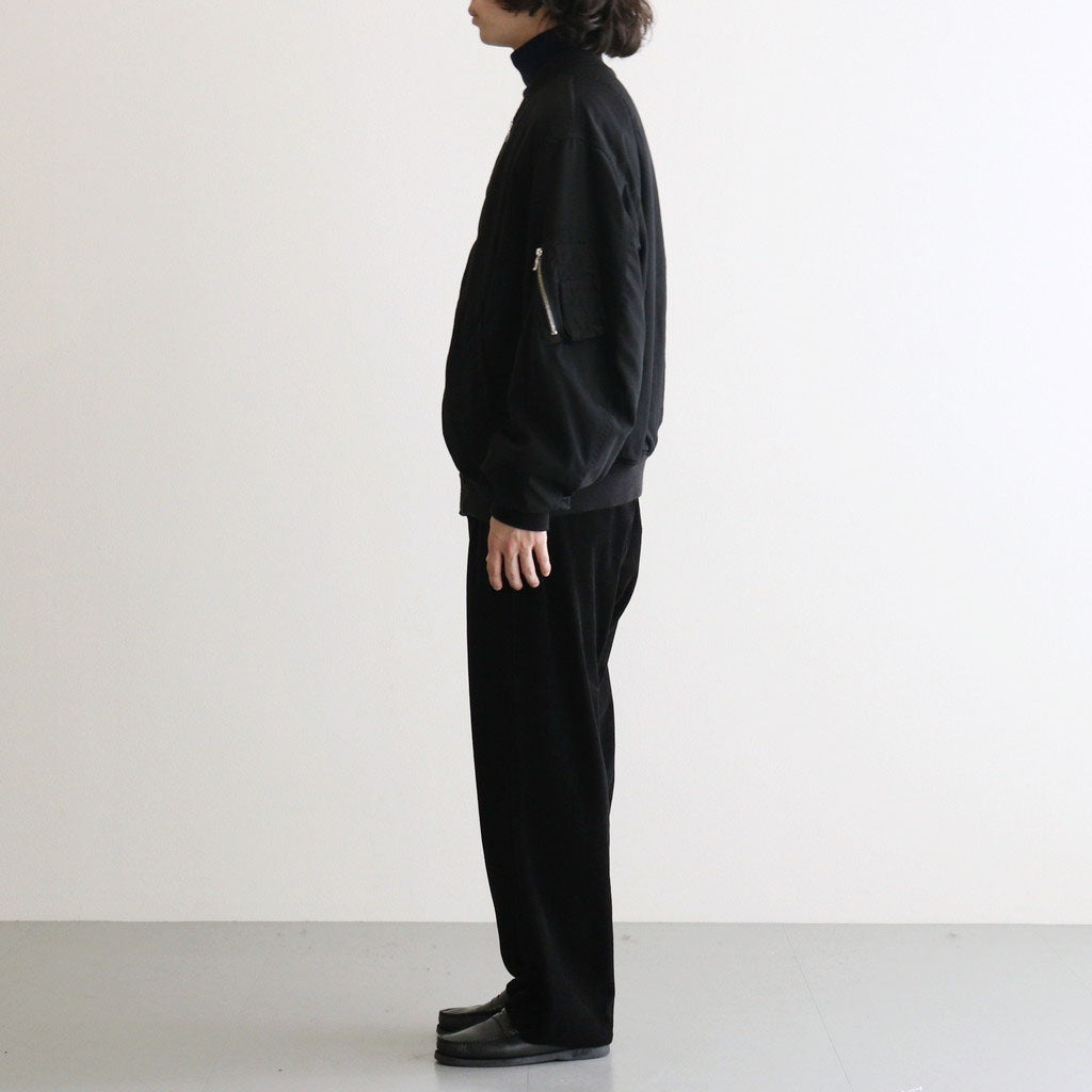 Soft Knit Corduroy Wide Tapered Chef Pants #BLACK [GM263-40112B]