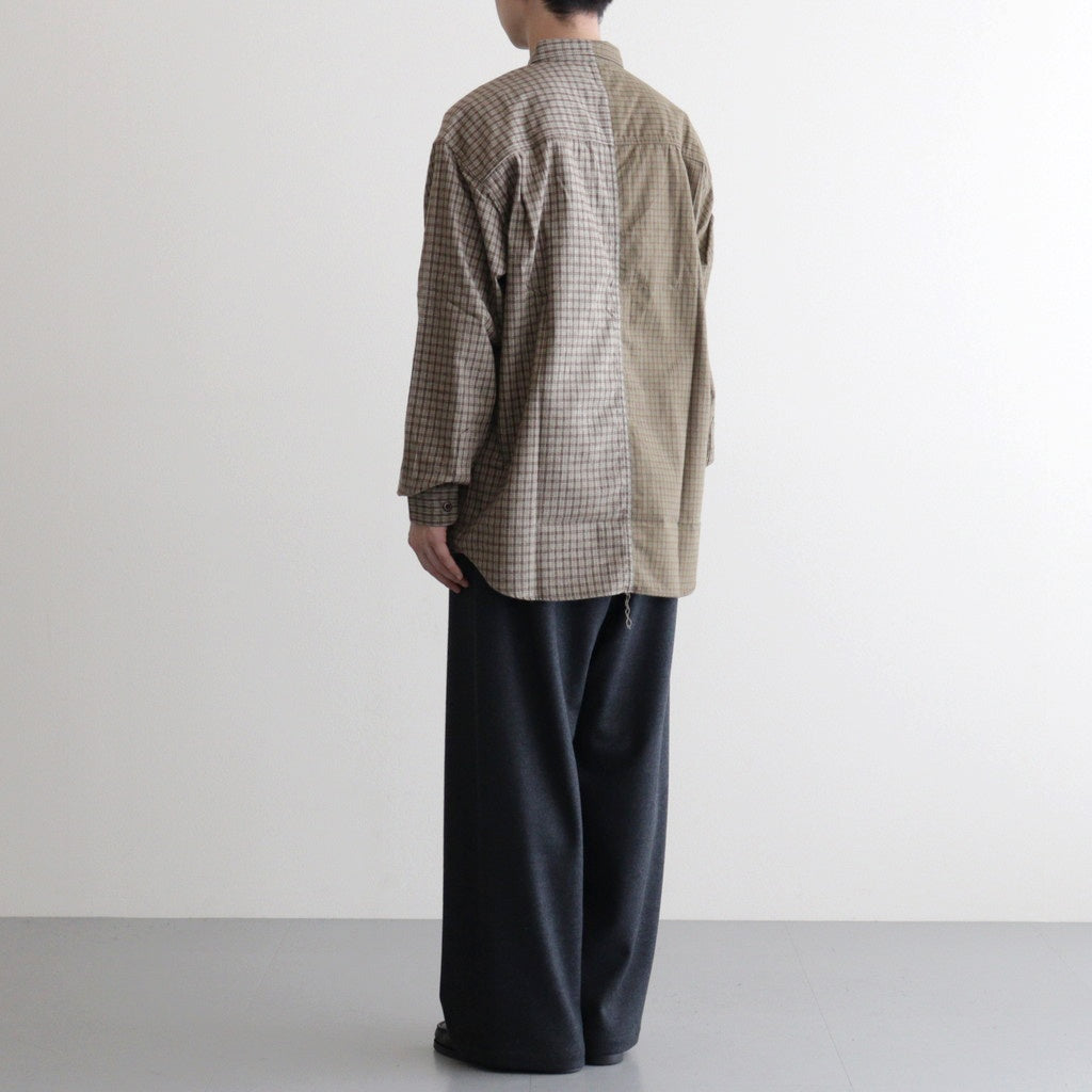 綿フランネルチェックシャツ #KHAKI [HP-B021-051]