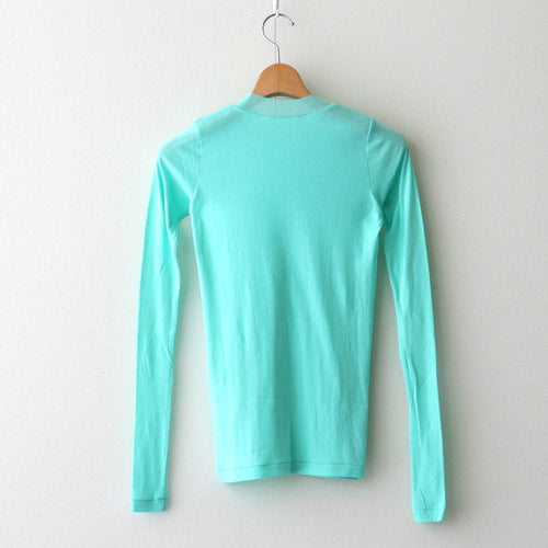 SUPER HIGH GAUGE SHEER RIB L/S TEE #AQUA GREEN [A00T01HF]