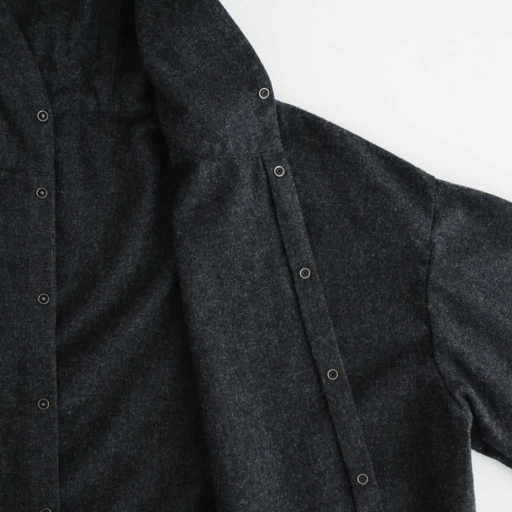 縮絨ウールワイドフーディー #CHARCOAL GRAY [D225-T391]