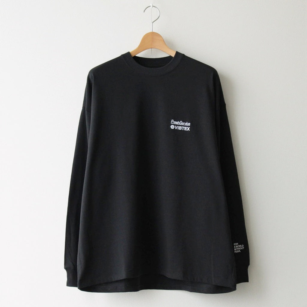 VIBTEX for FreshService L/S CREW NECK TEE #BLACK [FSC244-70177B]
