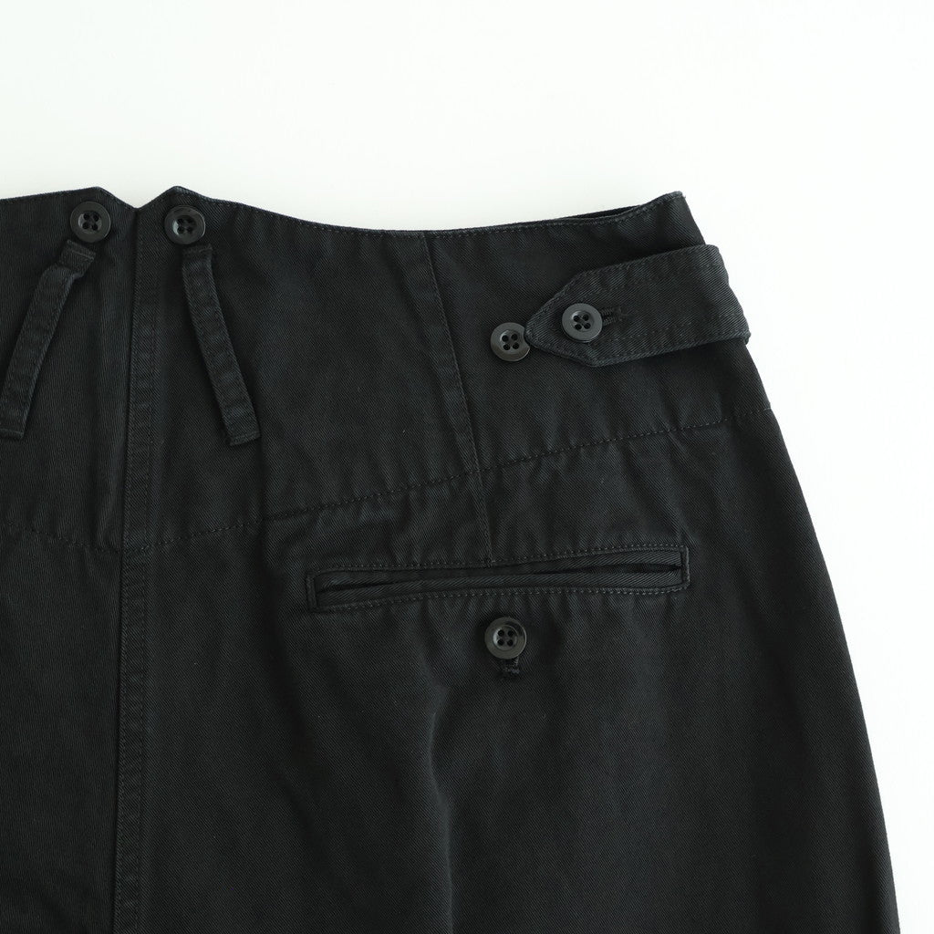 KATHARINE HAMNETT Organic Cotton Wide-leg Work Pants #BLACK