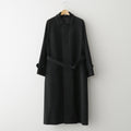 SUPER FINE WOOL MOSSER SOUTIEN COLLAR COAT #BLACK [A25AC04WM]