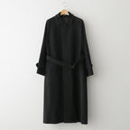 SUPER FINE WOOL MOSSER SOUTIEN COLLAR COAT #BLACK [A25AC04WM]