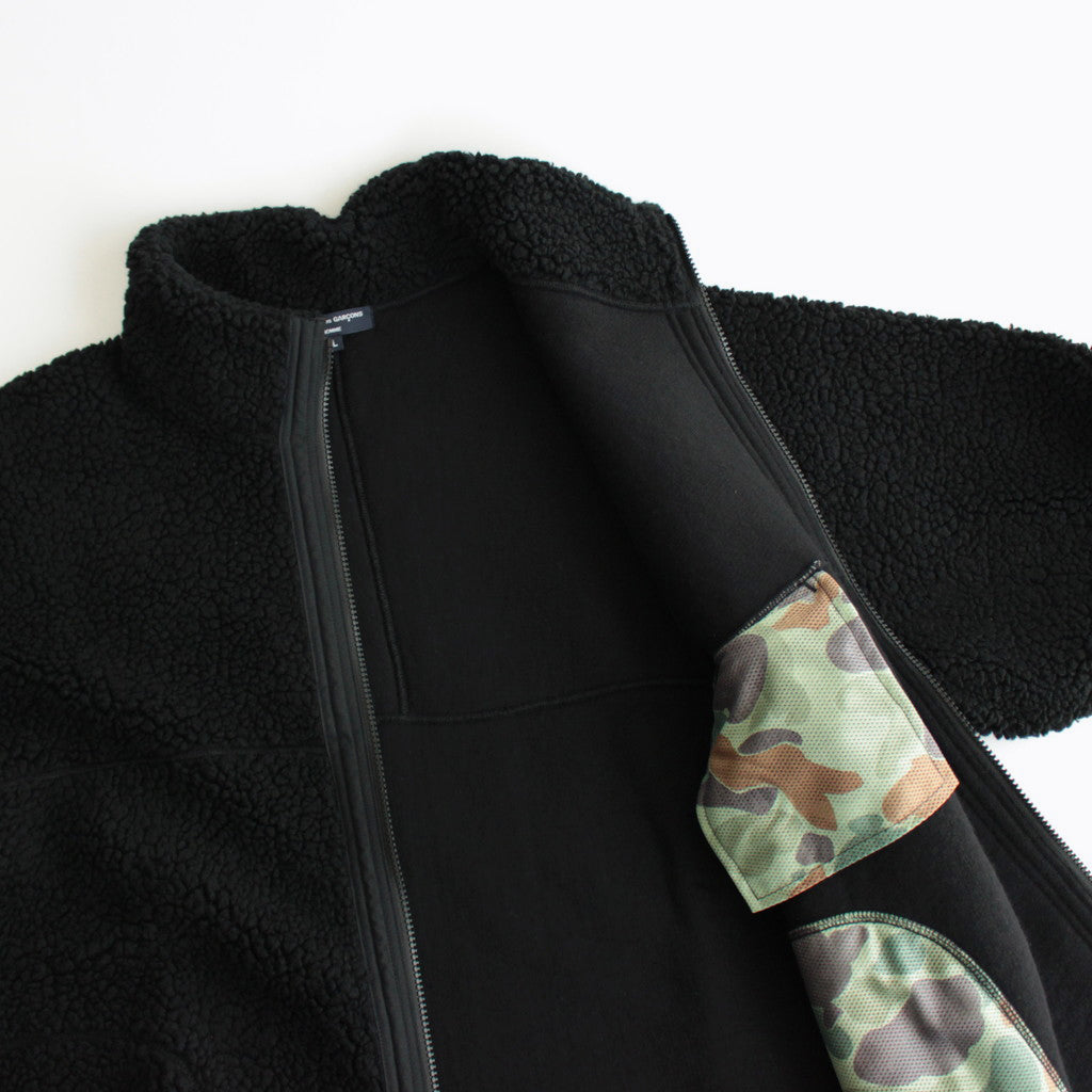 綿ウールボア ブルゾン #BLACK [HN-T018-051]