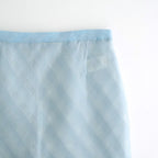 SHEER SILK COTTON CUT JACQUARD PENCIL SKIRT #LIGHT BLUE [A26SS02SO]