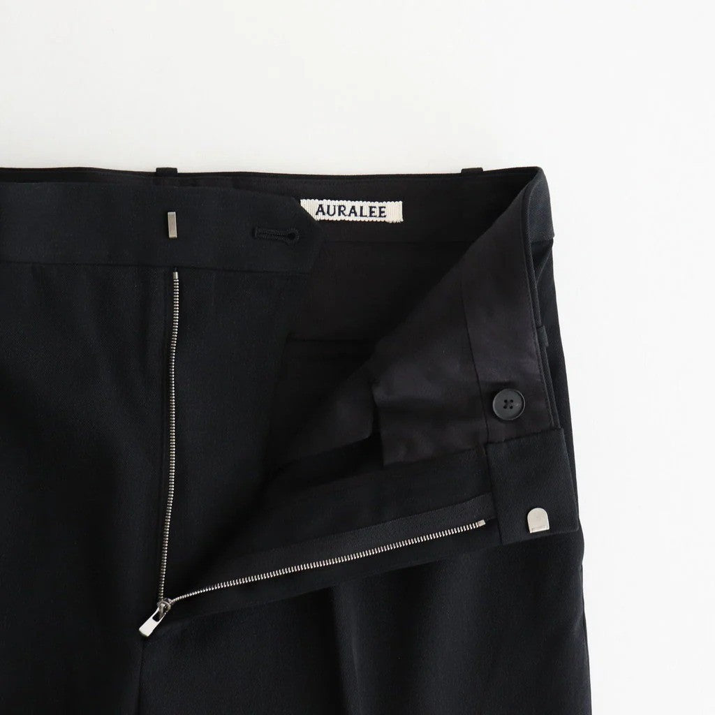 LIGHT WOOL MAX GABARDINE SLACKS #TOP BLACK [A26AP02MG]
