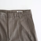 SUPER LIGHT WOOL TWO-TUCK SLACKS #TOP BROWN [A25AP05OS]