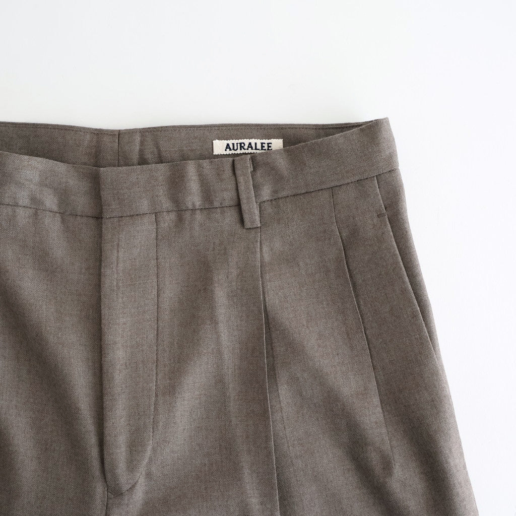SUPER LIGHT WOOL TWO-TUCK SLACKS #TOP BROWN [A25AP05OS]