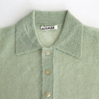 KID MOHAIR SHEER KNIT POLO #PALE GREEN [A25SP05FG]