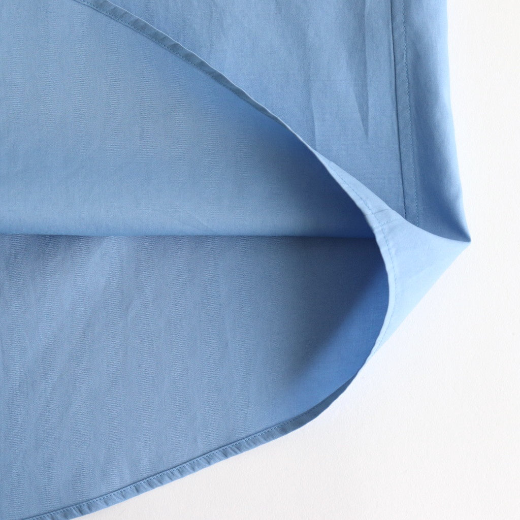 WASHED FINX TWILL BIG HALF SLEEVED SHIRT #BLUE [A25SS03TN]