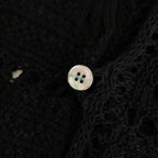 CROCHET KNIT SHIRT #BLACK [YK25SS001011S]