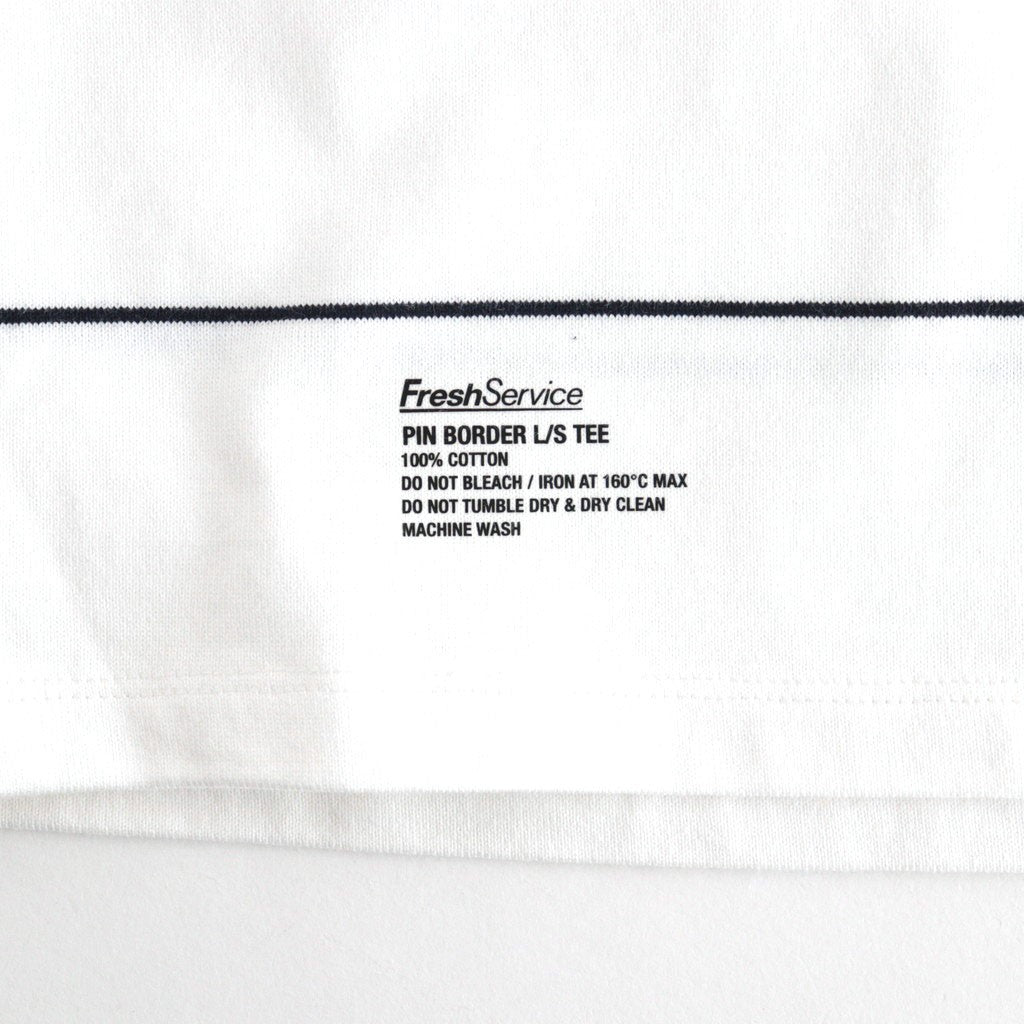 PIN BORDER L/S TEE #WHITE×NAVY [FSC261-70261]