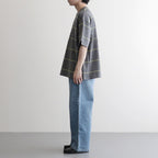 PIN BORDER S/S TEE #GRAY×YELLOW [FSC261-70262]