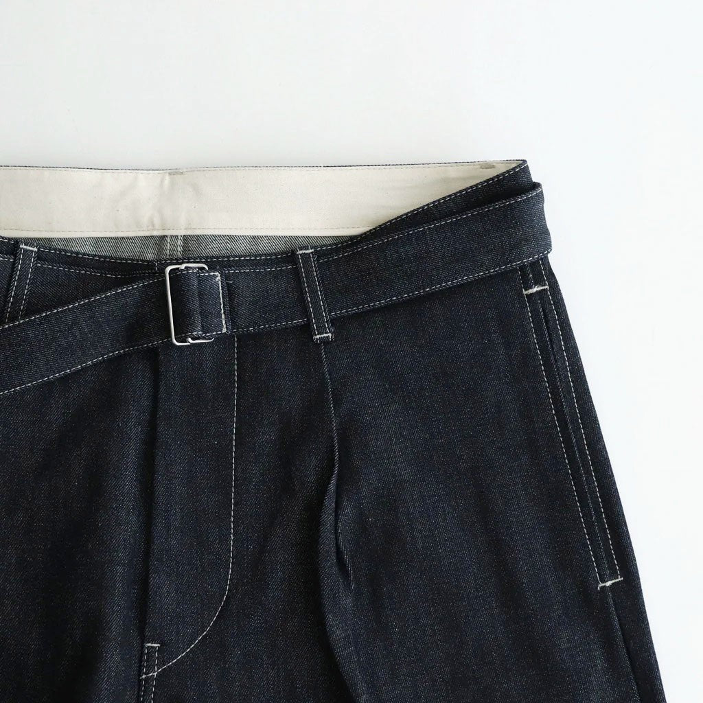 Selvage Denim Belted Pants #INDIGO_RIGID [GU261-40064RB]