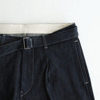 Selvage Denim Belted Pants #INDIGO_RIGID [GU261-40064RB]